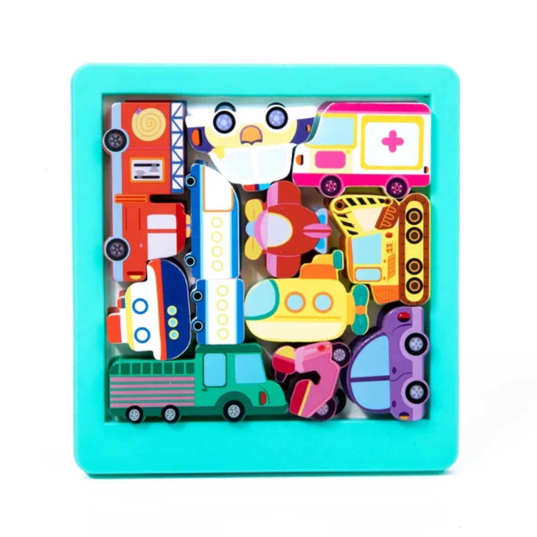 3D piece Early Age Educational Wooden Puzzle