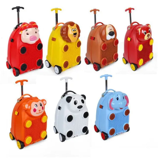 Animal Theme Trolley Luggage Bag