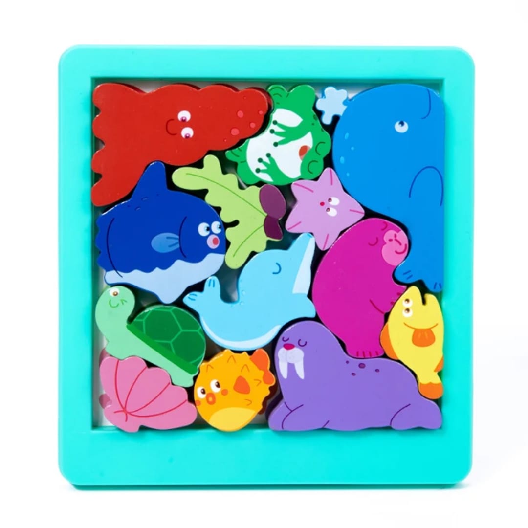 3D piece Early Age Educational Wooden Puzzle