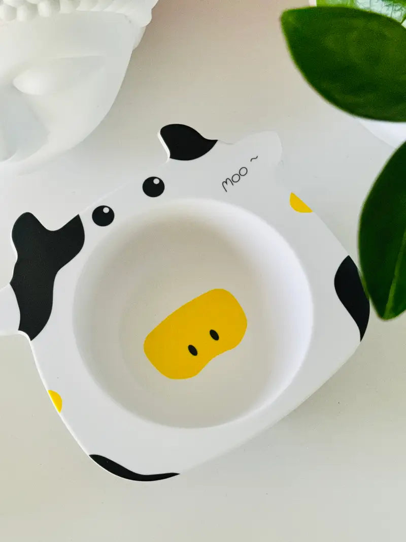 Animal Theme Baby Feeding Bamboo Tableware bowl for kids