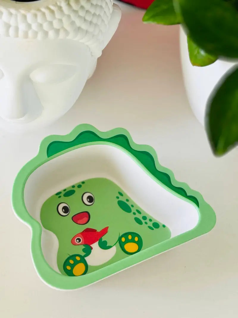 Animal Theme Baby Feeding Bamboo Tableware bowl for kids