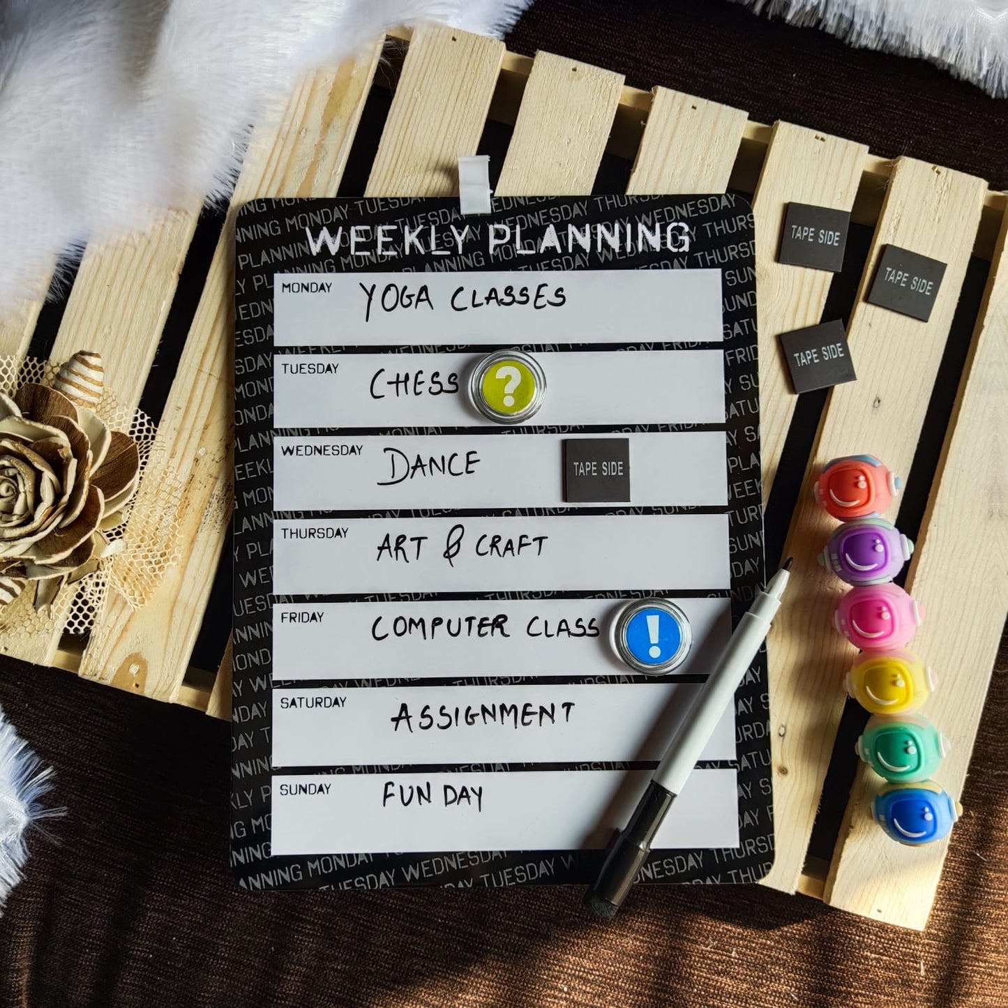 Weekly Planner Magnetic Board