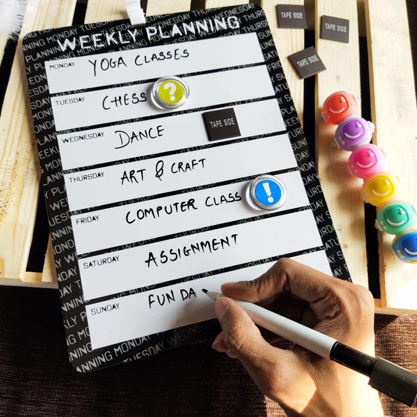 Weekly Planner Magnetic Board