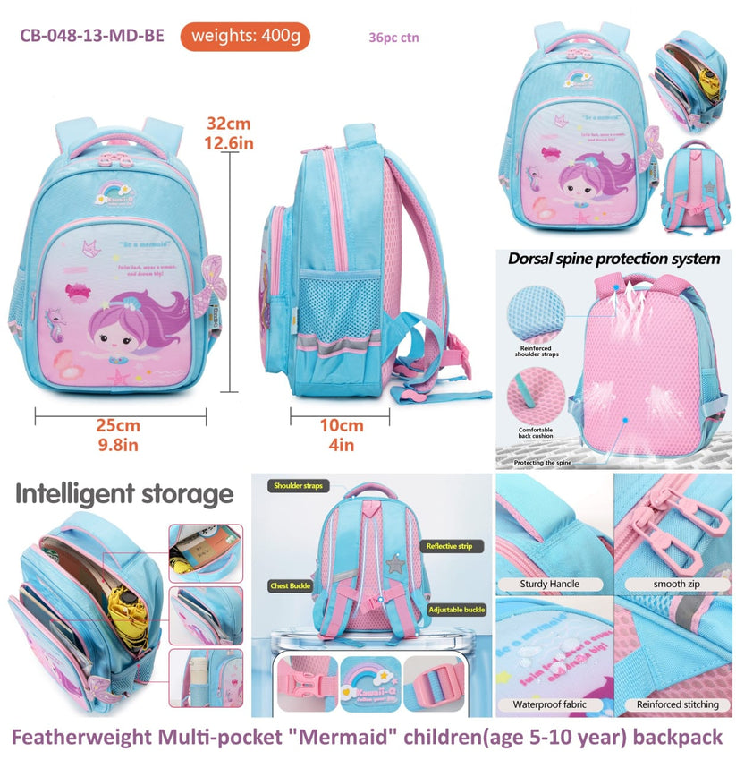 Mermaid Star Style School Backpack