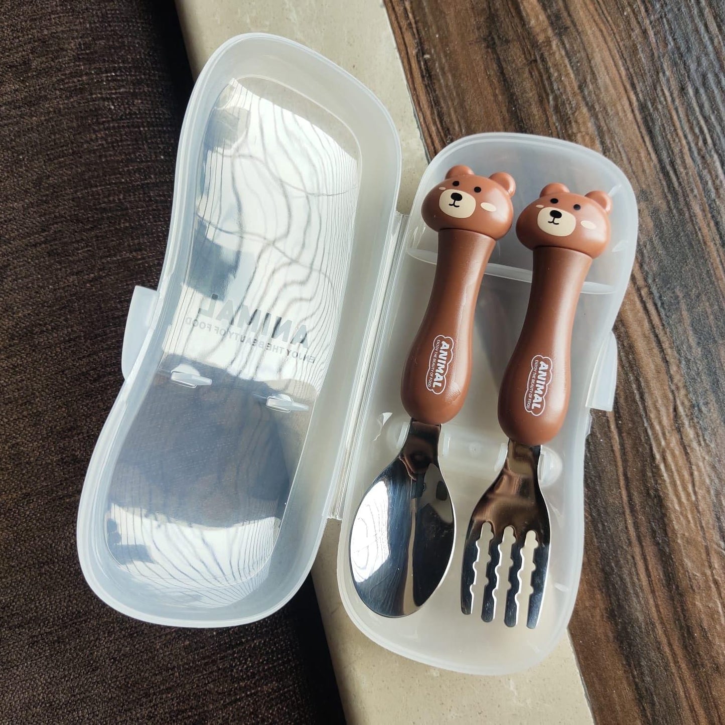 Cute Stainless Steel Animal Spoon & Fork Set