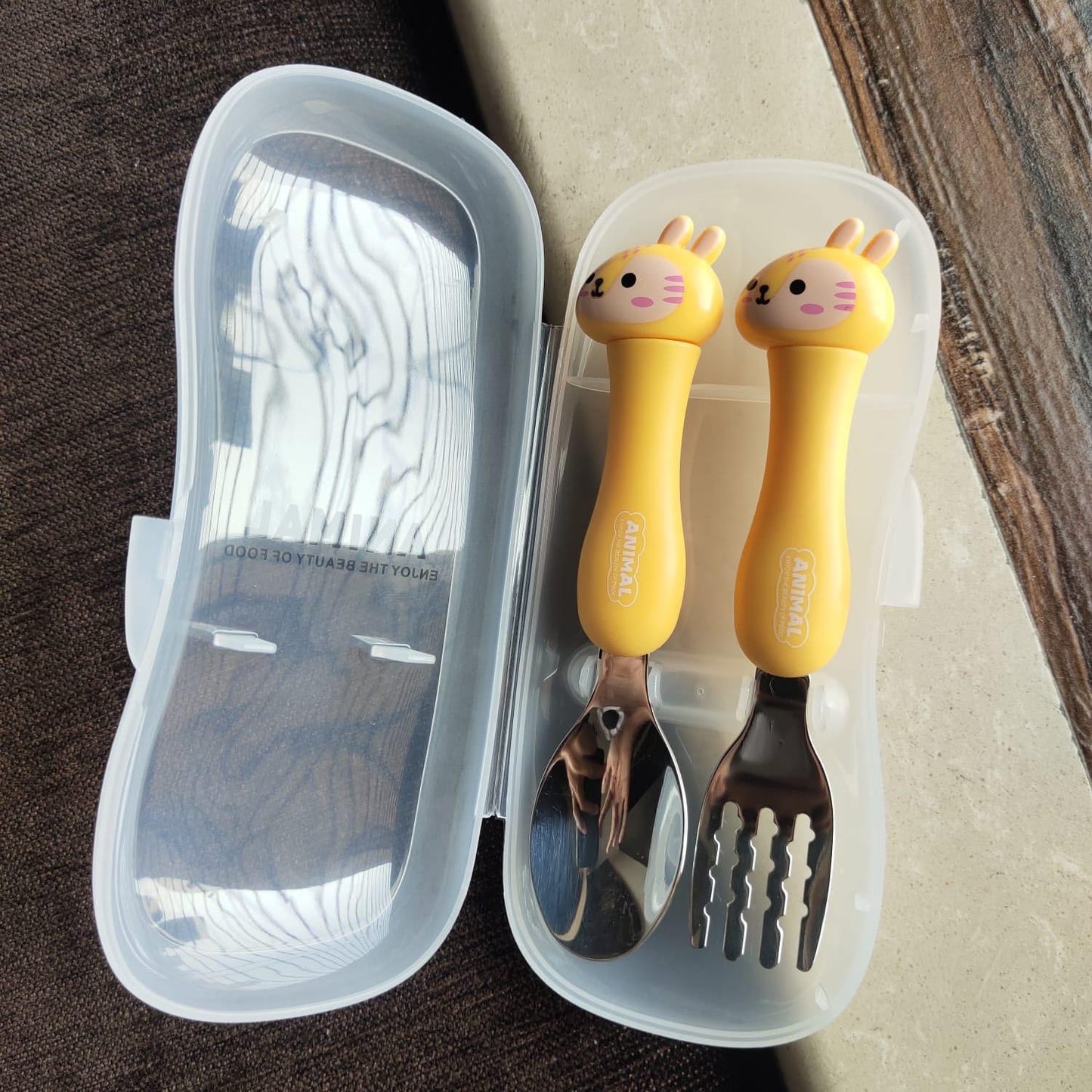 Cute Stainless Steel Animal Spoon & Fork Set