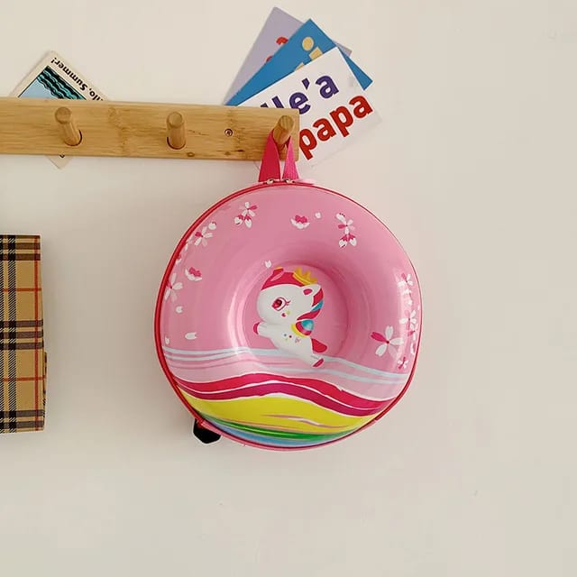 Donut Shape Unicorn School Bag