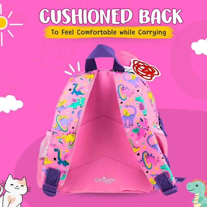 Sukisaku Premium Pink Dino Toddlers Backpack