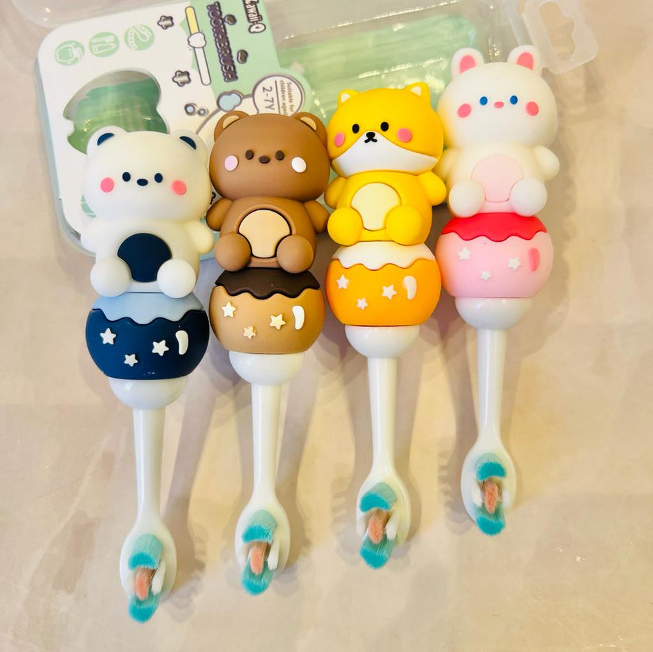 3D Teddy Soft Bristles Toothbrush