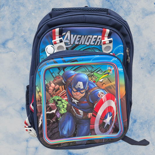 Avengers Theme School Bag with Lunch Bag