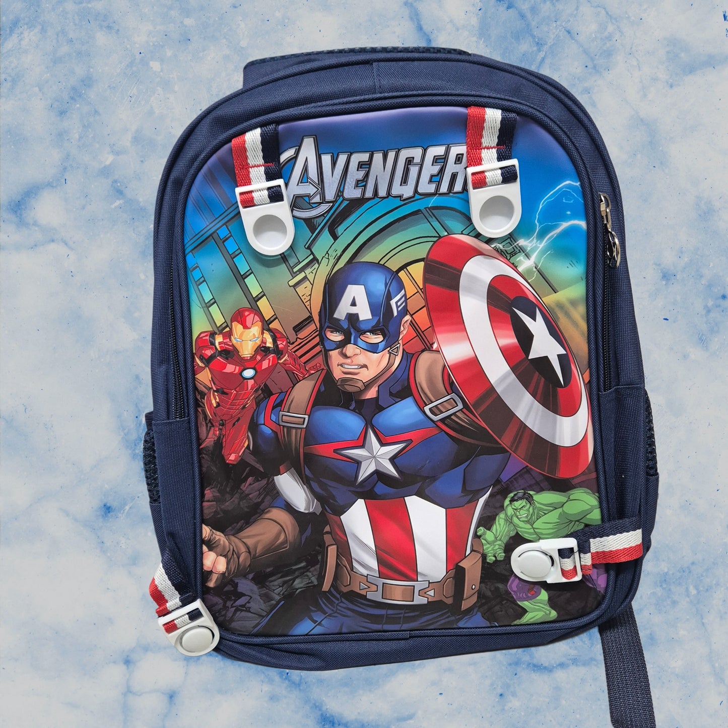 Avengers Theme School Bag with Lunch Bag