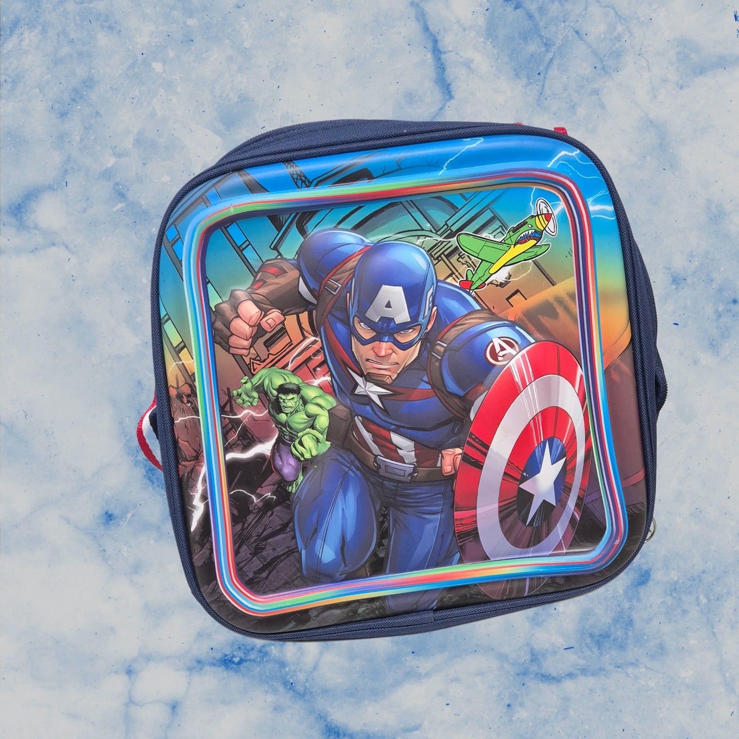 Avengers Theme School Bag with Lunch Bag