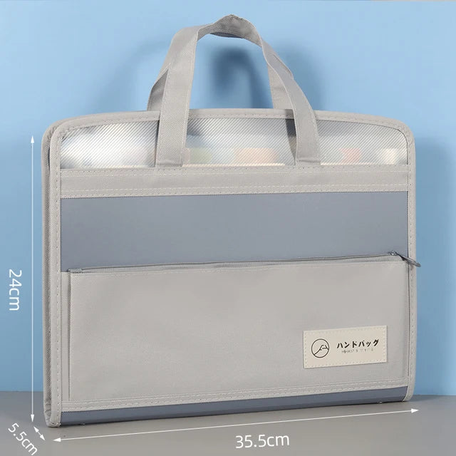 File Folder With Handle & Zipper Lock