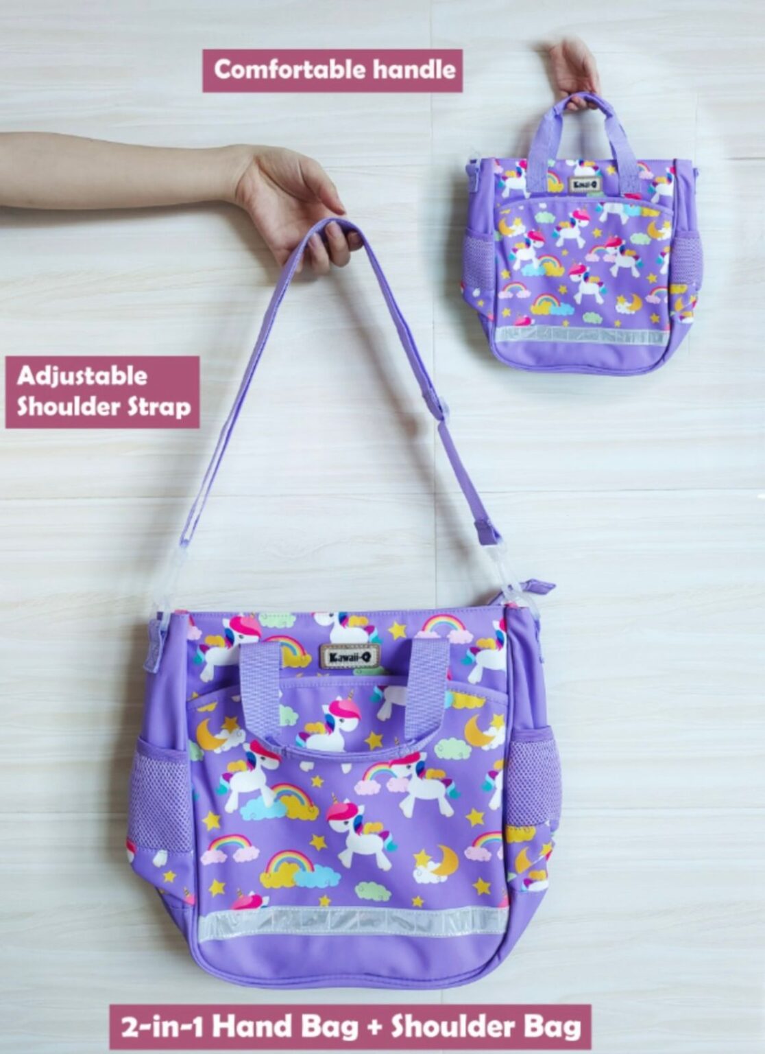 Cute Colourful Multipurpose Unicorn Shoulder Bag