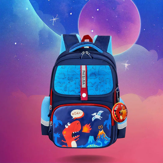 Large Capacity Dino Theme School Backpack