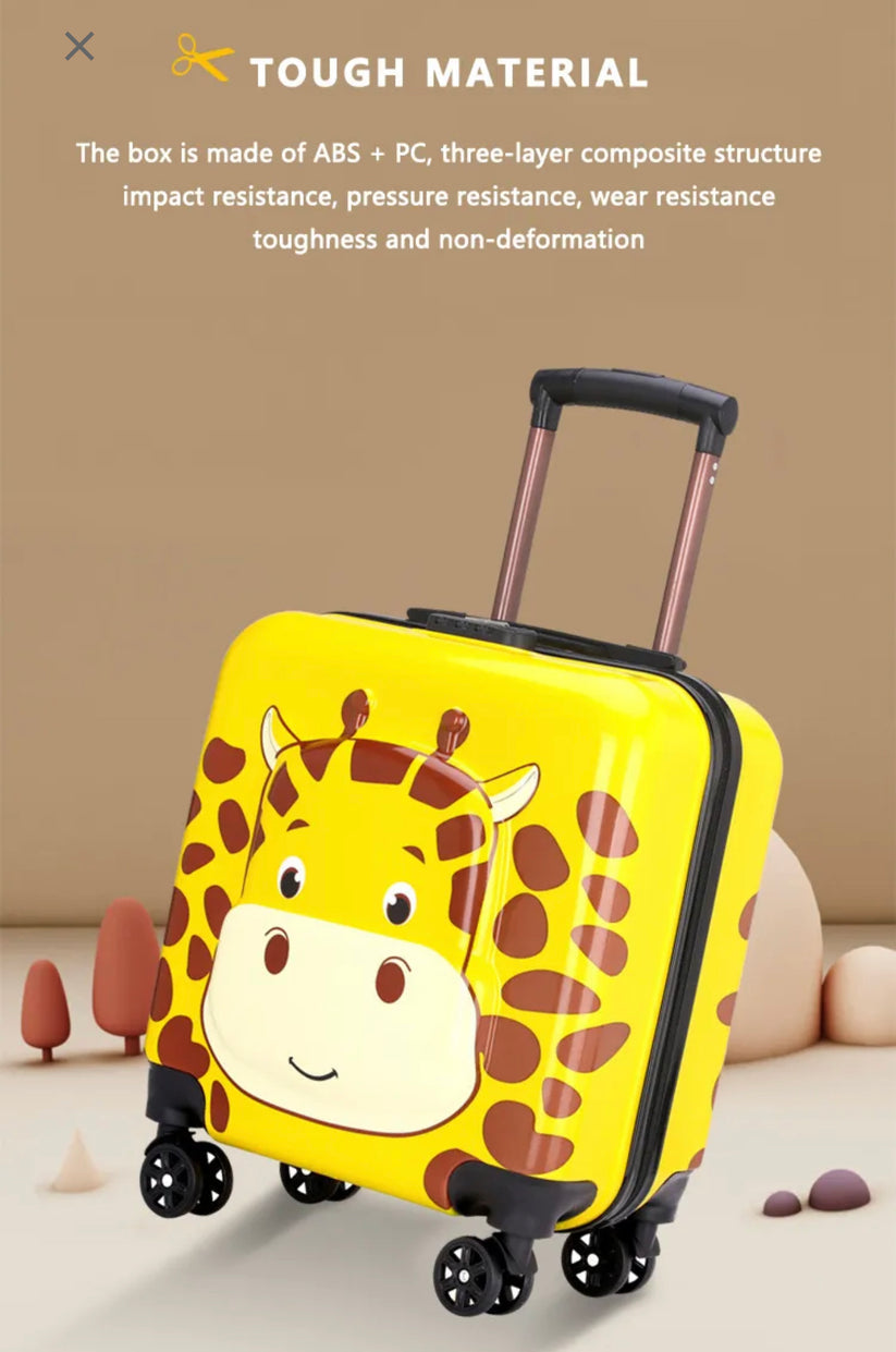 Cute Animal Character 3D Kids Trolley Bag