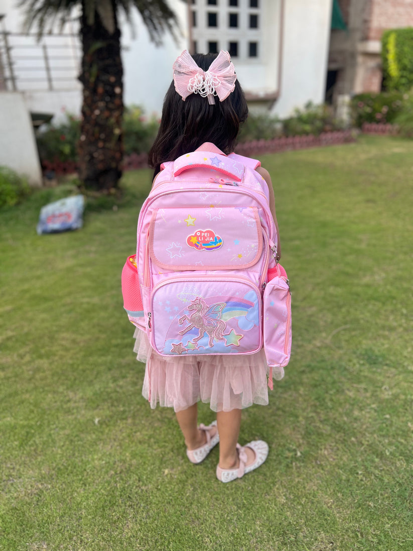 Super Pink Unicorn School Bag