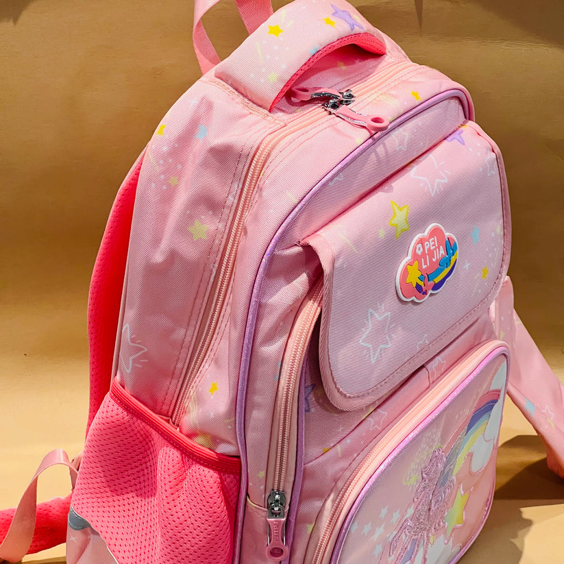 Super Pink Unicorn School Bag