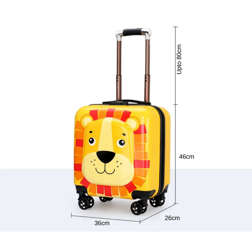 Cute Animal Character 3D Kids Trolley Bag