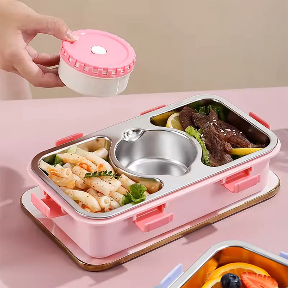 Bombay Bites Lunch Box - 3 Compartment with Bowl