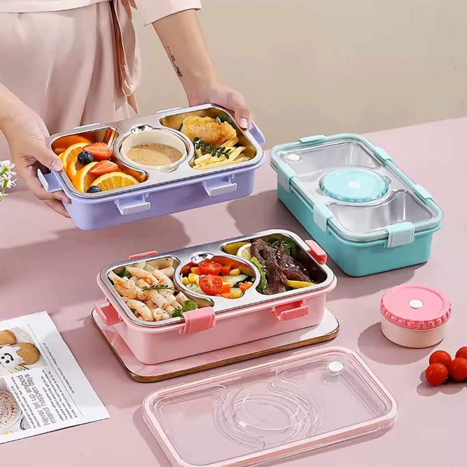 Bombay Bites Lunch Box - 3 Compartment with Bowl