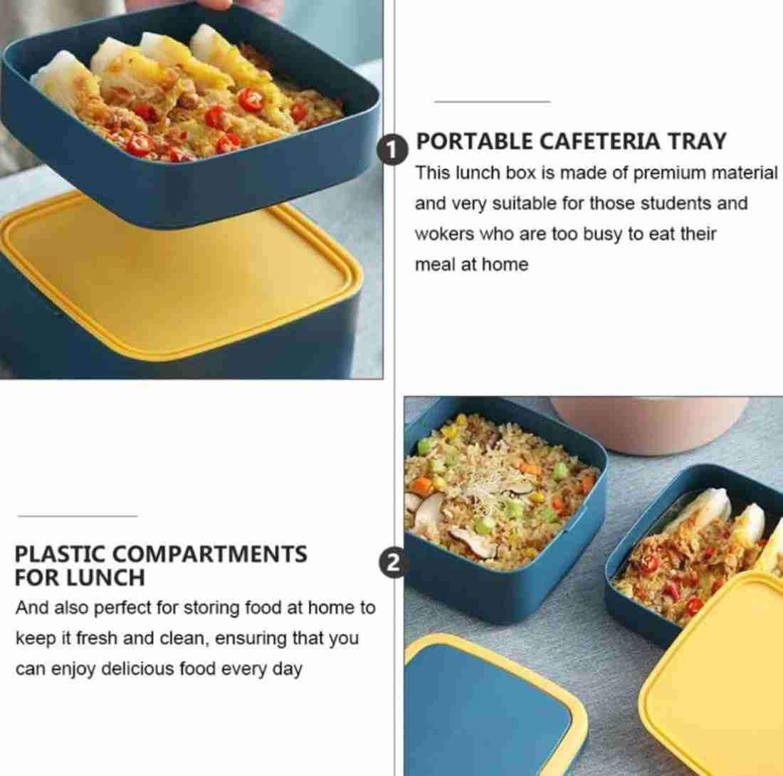 Bento Square Lunch Box (2 compartment)