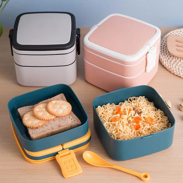 Bento Square Lunch Box (2 compartment)