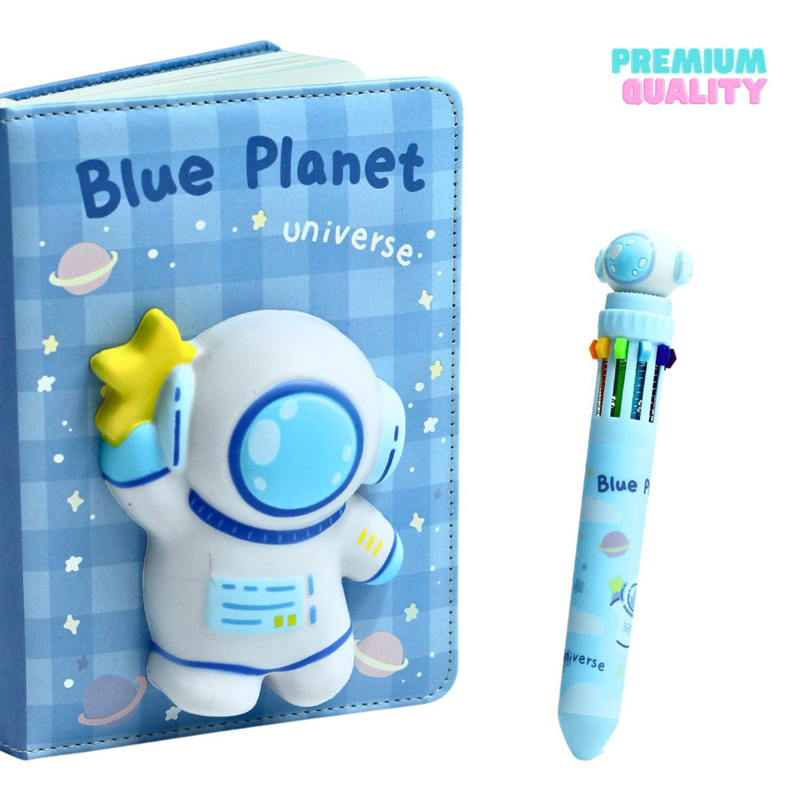 Cute 3D Squishy Diary With Multicolour Pen