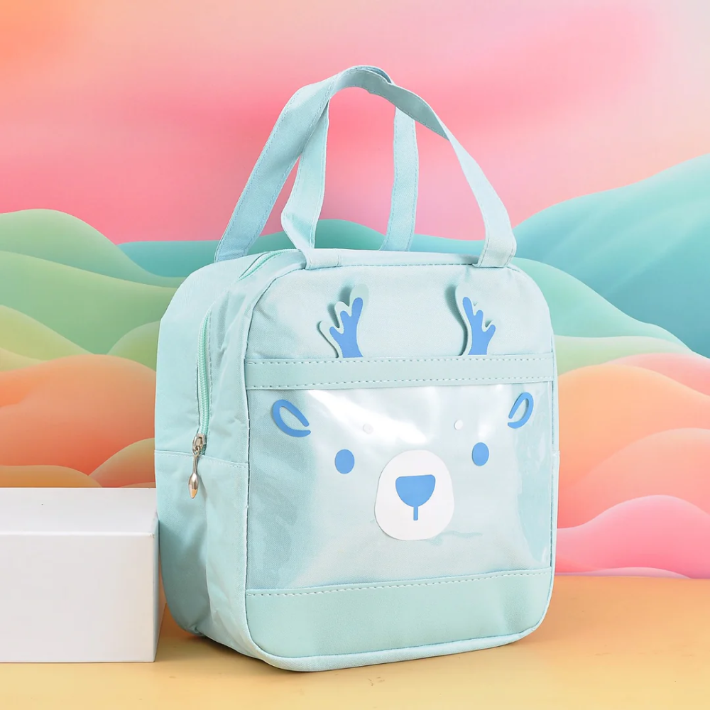 Deer Pattern Vertical Cartoon Lunch Bag