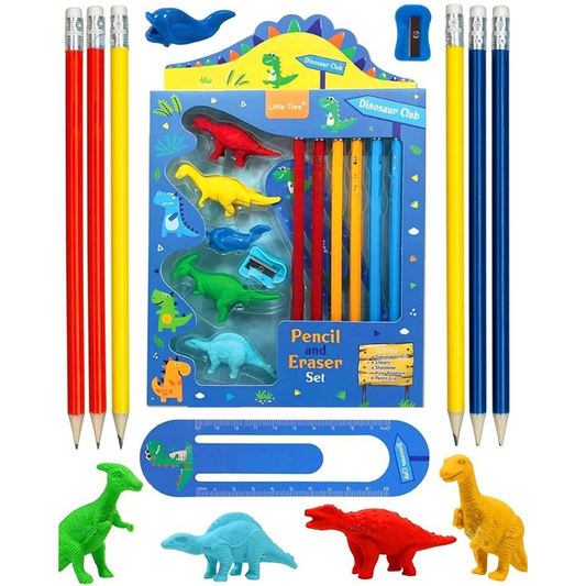 Dinosaur Pencil & Eraser Set